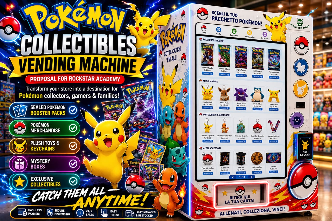 Collectibles vending machine campaign concept