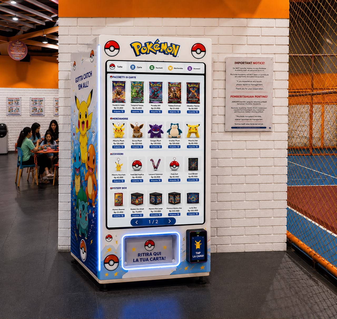 Collectibles vending machine venue mockup